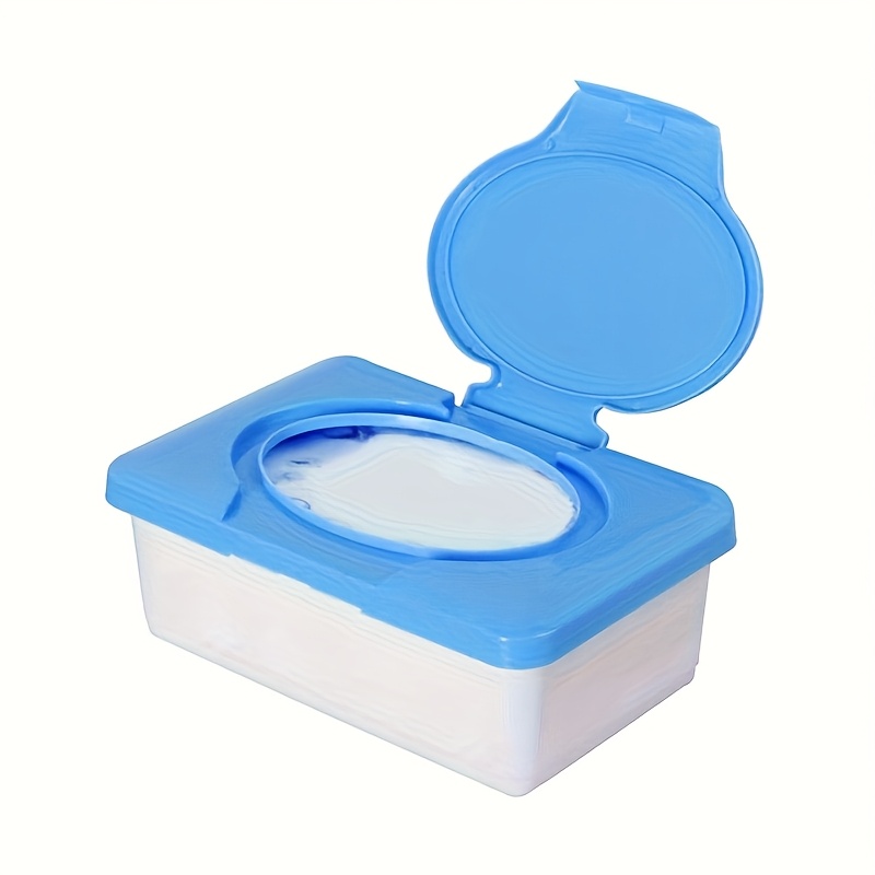 1pc Wet Wipes Storage Box, Wet Towel Dispenser With Lid For S, Bathroom, Living Room, Bedroom Vanity, Essential Household Plastic Wet Wipe Holder Fits 80 Count Of 90g Wet Wipes