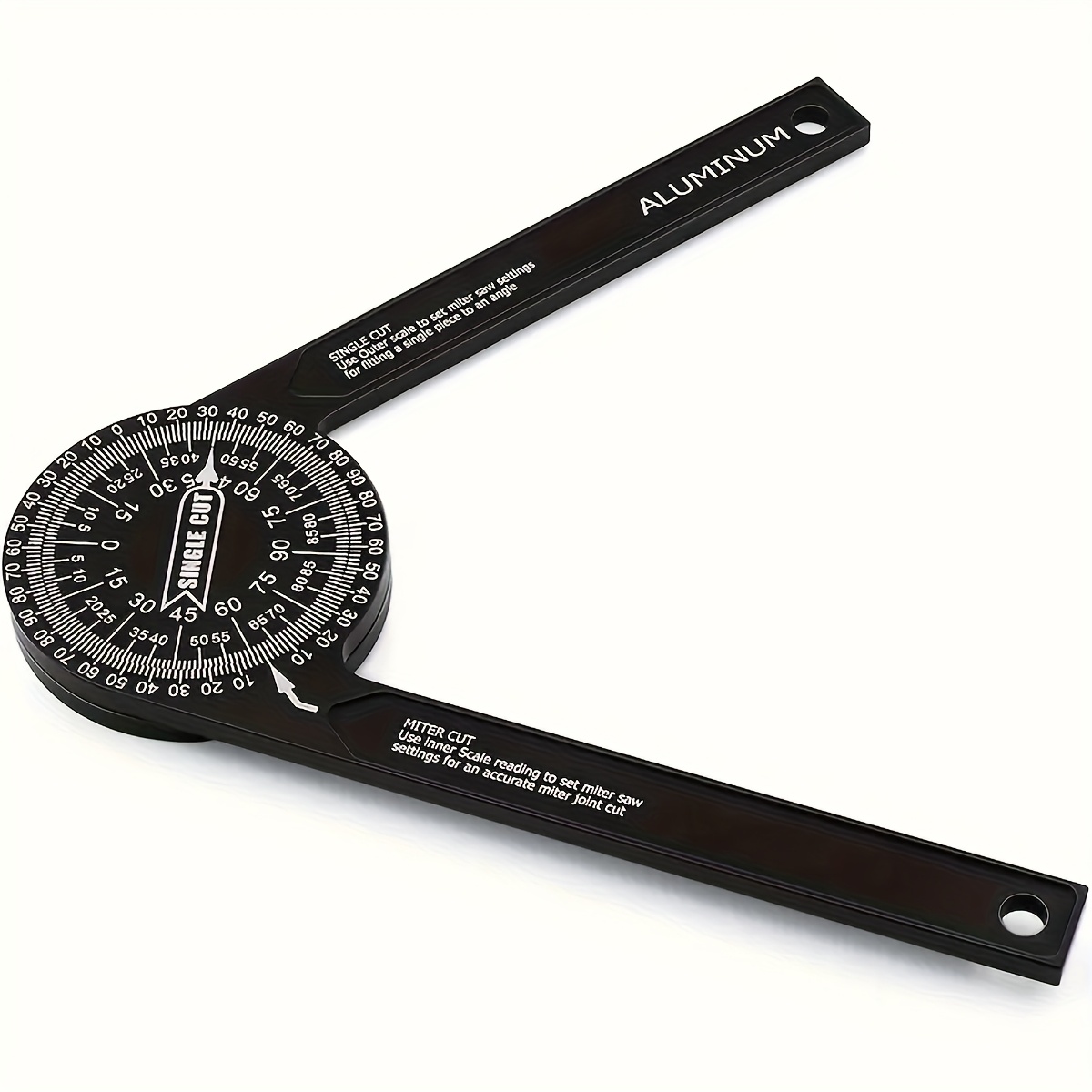 360 degree   aluminum protractor universal angle ruler woodworking tool gauge angle ruler 0   woodworking cutting locator aluminum angle gauge protractor 360 horizontal angle gauge angle ruler