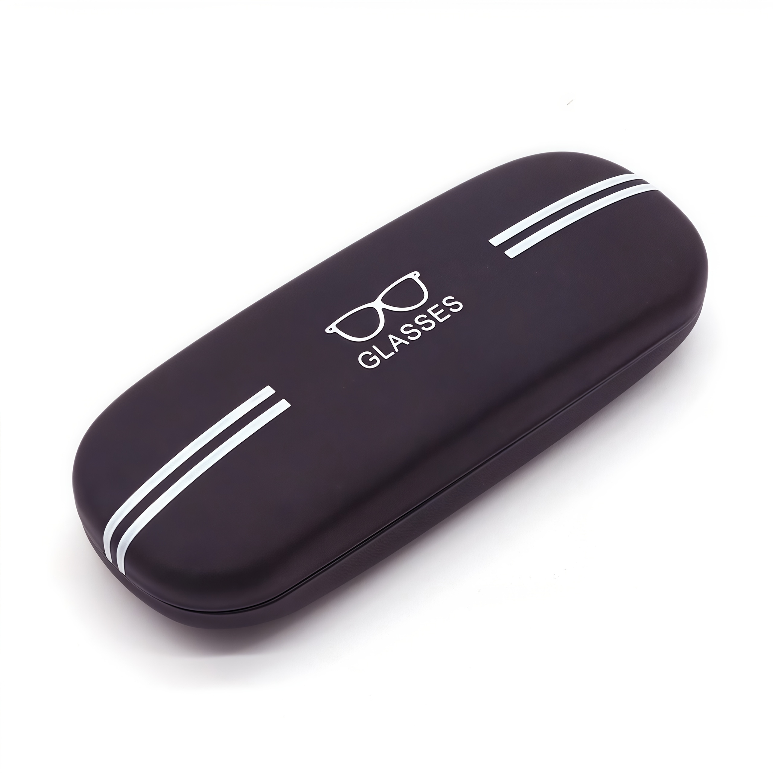 Image of Stylish Glasses Case With "glasses" Design - Durable Iron Protective Storage Box, Compact & Portable, Perfect Gift For Women, Glasses Storage Case