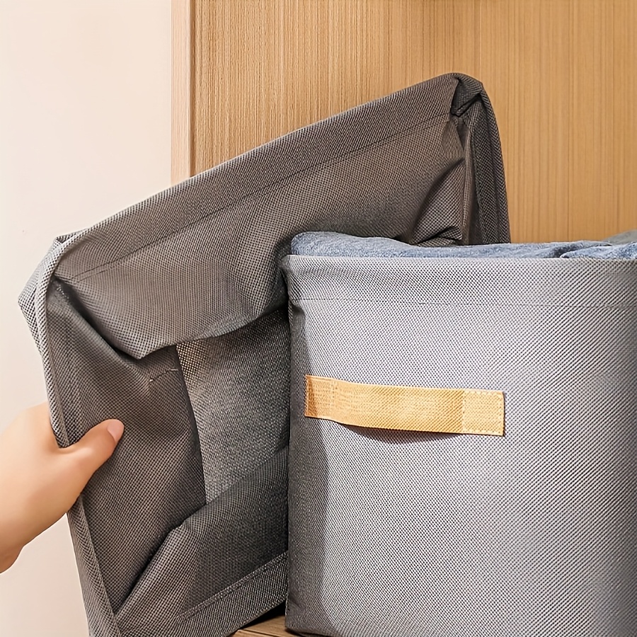 a multifunctional storage box for clothes with handles a lightweight container for the wardrobe details 2