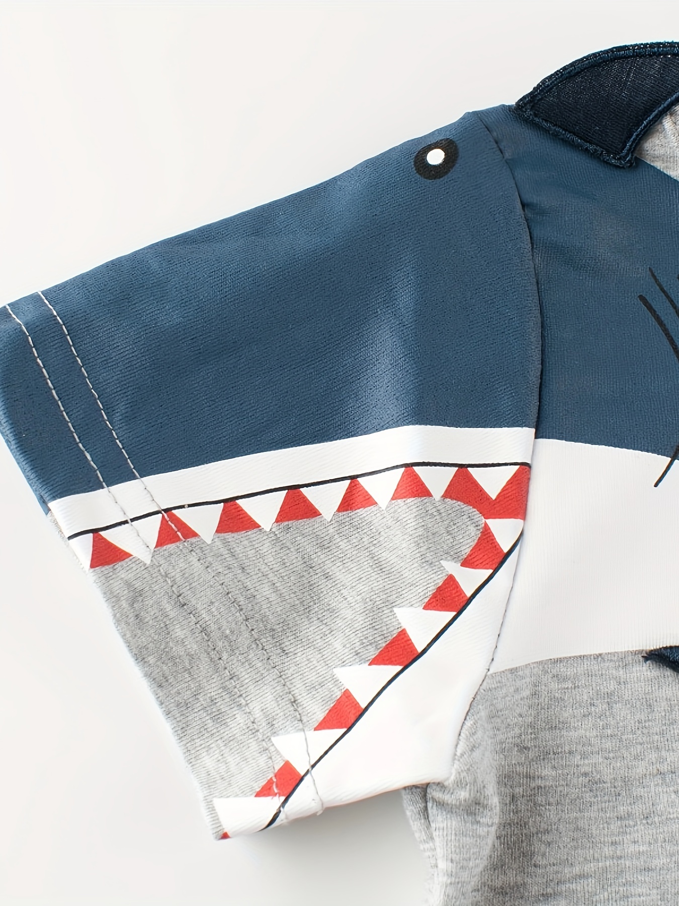 4pcs Cute Cartoon Shark And Dinosaur Print Boys Comfy T-Shirt, Cool, Versatile & Smart Short Sleeve Tee