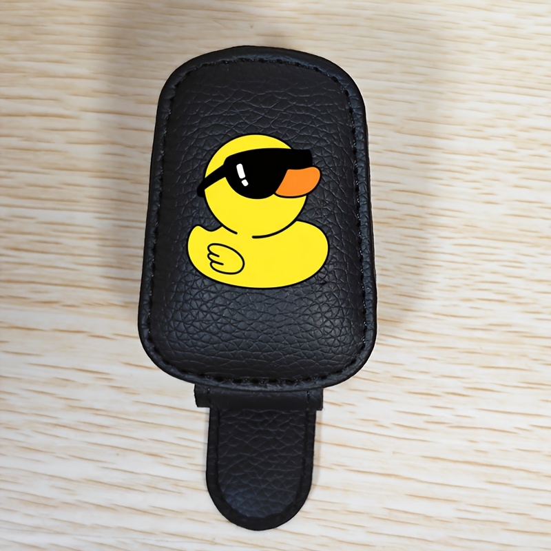 TEMU Porte-lunettes et organisateur à pince de voiture Petit Canard Jaune - Porte-lunettes tendance de canard adapté à tous les véhicules, pince pour
