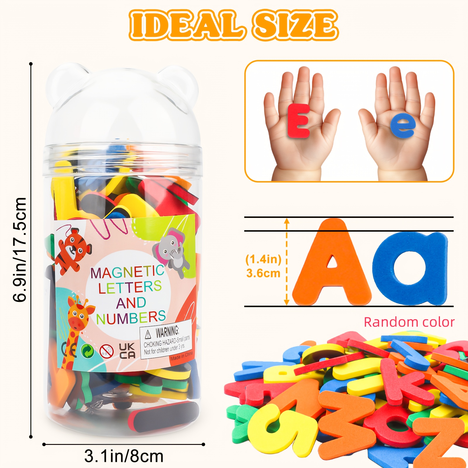 TEMU Magnetic Alphabet Letters Number Stickers For Kids, Fun Spelling Learning Toys, Educational Toys For Classroom And Home, Back To School,