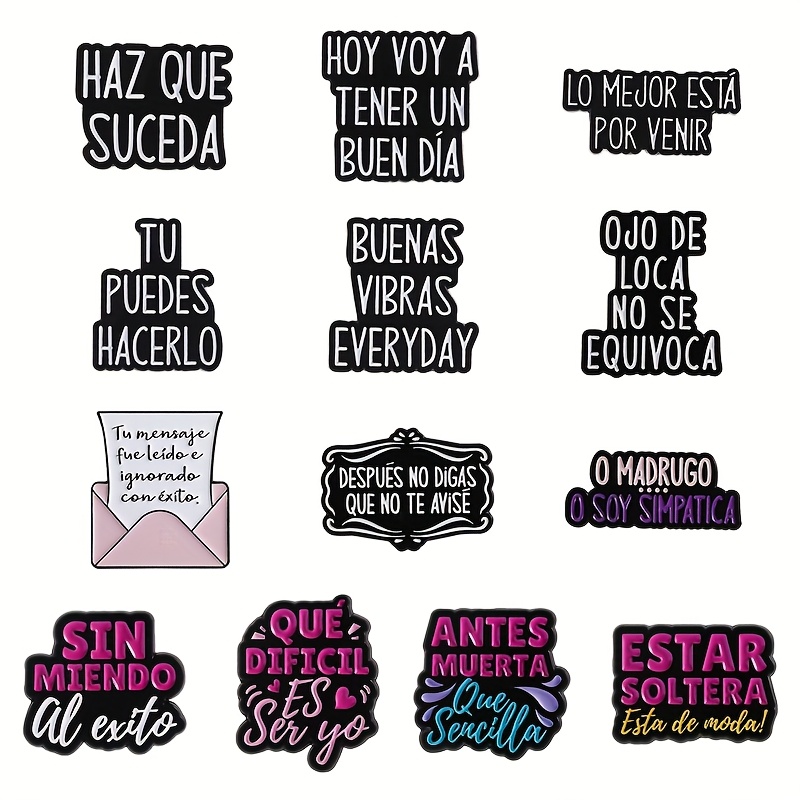 TEMU Un set de 13 broches con temática española, con diseños y divertidos, perfectos como pins de aleación esmaltada para ropa, mochilas, sombreros y