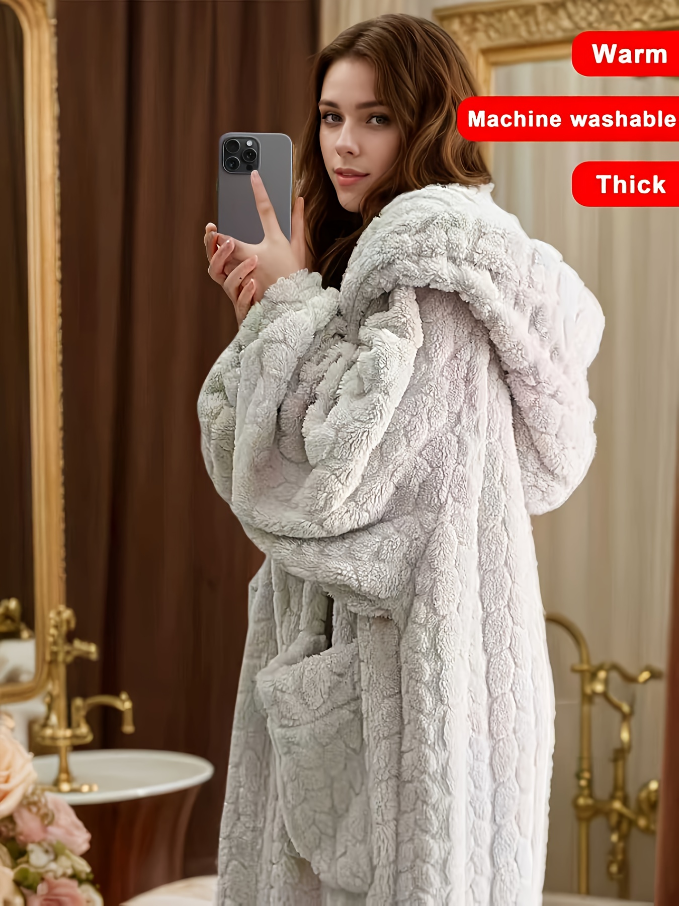 winter robes for women sold on Temu United States