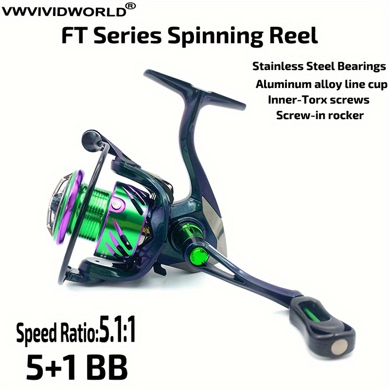 Runcl Spinning Fishing Reel Merced 10 1 Hpcr Ball Bearings - Temu