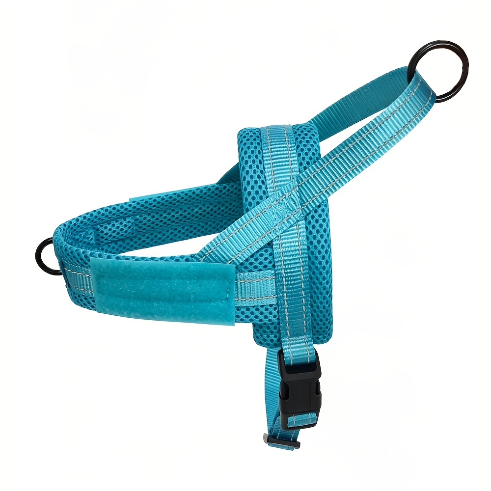 TEMU Harnais réfléchissant -traction à mise en place rapide pour chien avec panneau rembourré doux, gilet réglable, facile pour l'entraînement et ,
