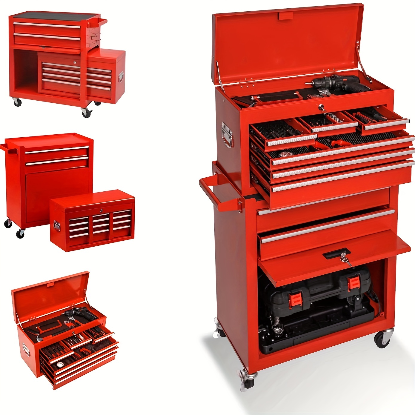 

Tool , 8-drawer Tool , Detachable , Tool Storage Box And 6 For ,