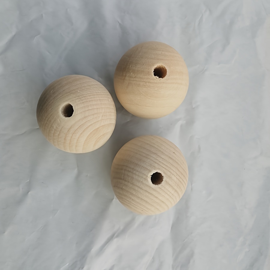 

Large Hole 50mm Natural Lotus Wood Beads, 1.968 Inch Round Wooden Craft Beads For Diy Jewelry Making, Pendant Bracelets, Home Decor