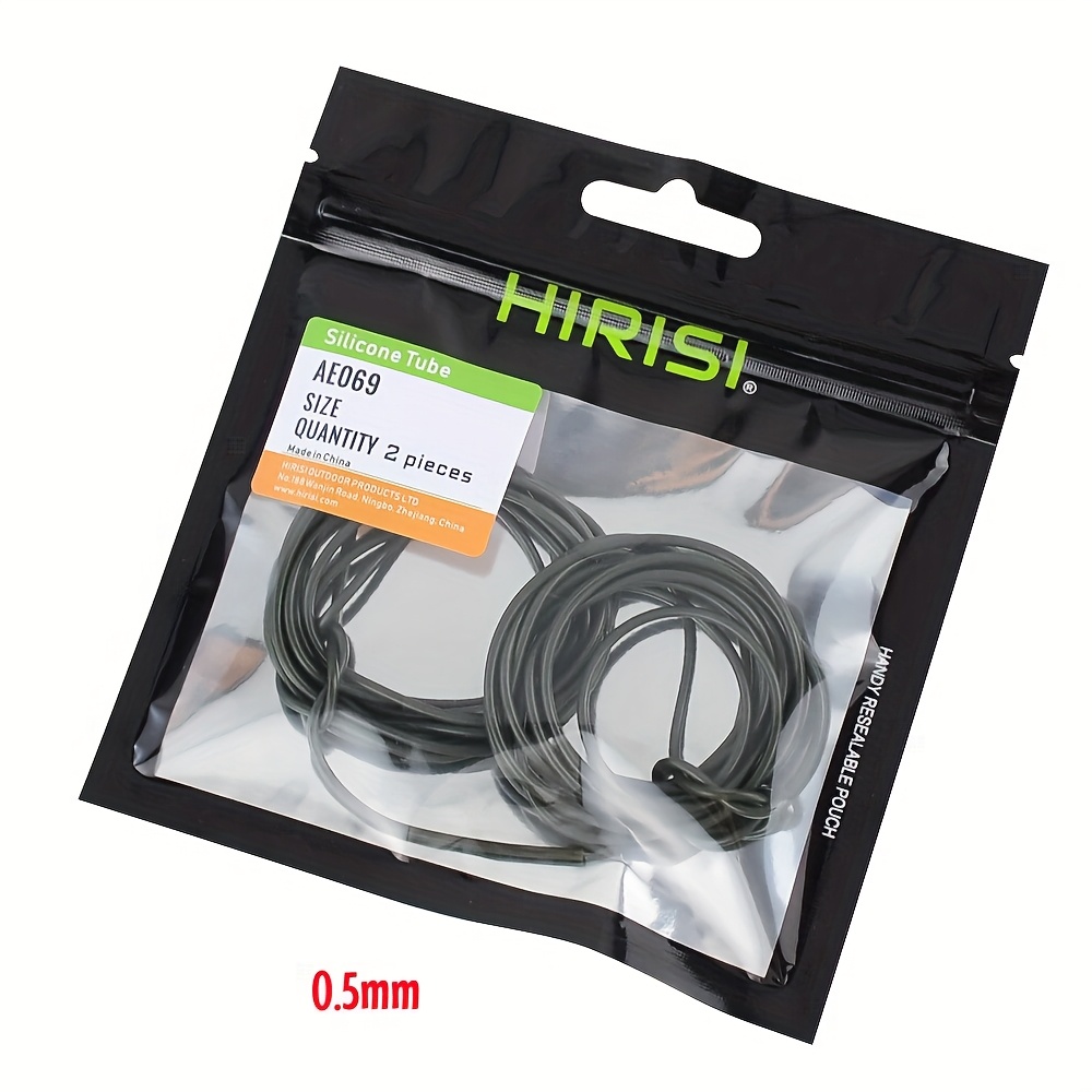 Image of 2pcs Carp Fishing Hook Silicone Tube Anti- Rig Tubing For Safety Lead-clip System Size 0.5x1.8mm 0.8x1.9mm