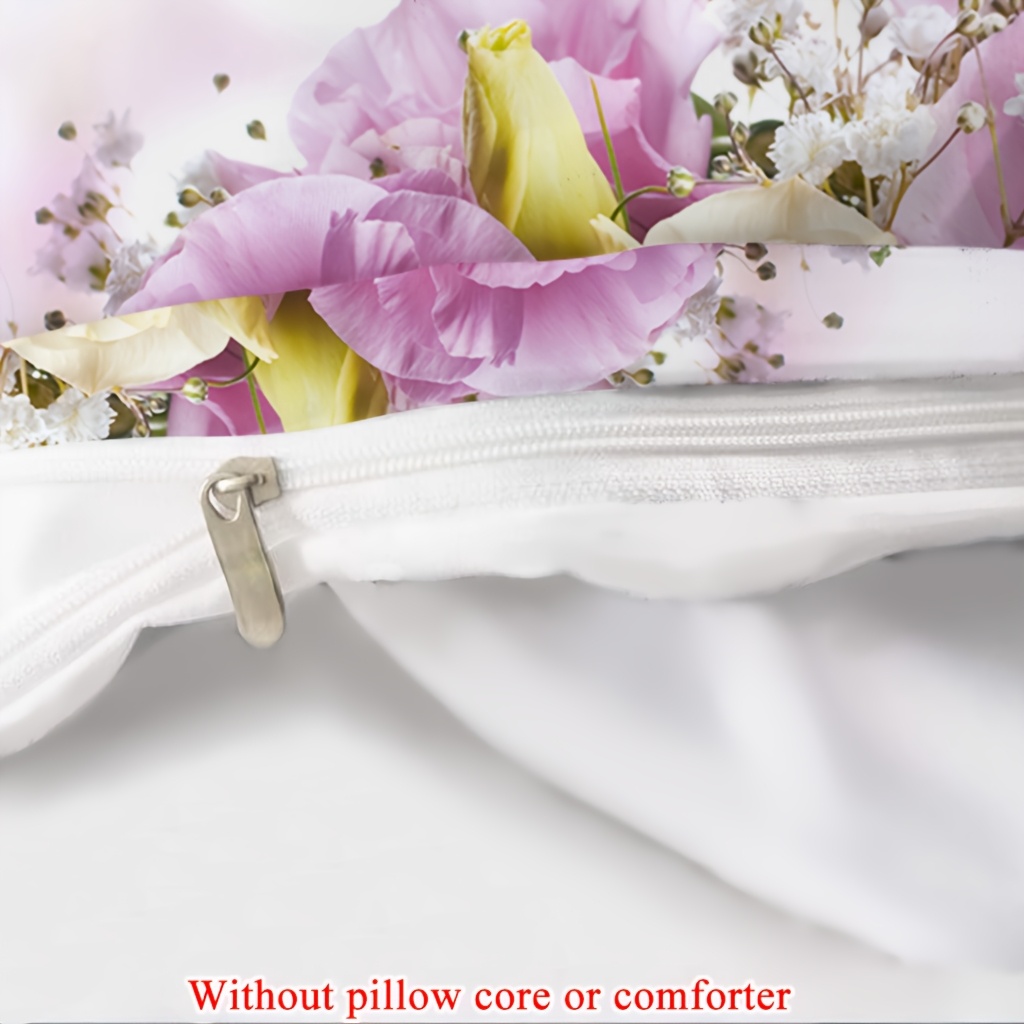 2 3pcs 1 duvet cover 1 2 pillowcase without core   flowers sparkling   green branches and leaves ripple romantic valentines day   for couples 3d print soft comfortable bedding set for bedroom dorm room family gift Product details 7