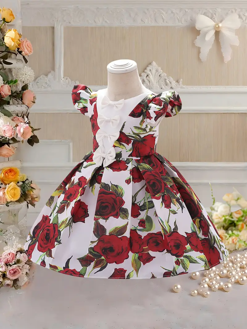 one year old princess dress Baby Girl First Birthday Dress Sequins Toddler Embroidery Birthday Princess Dress