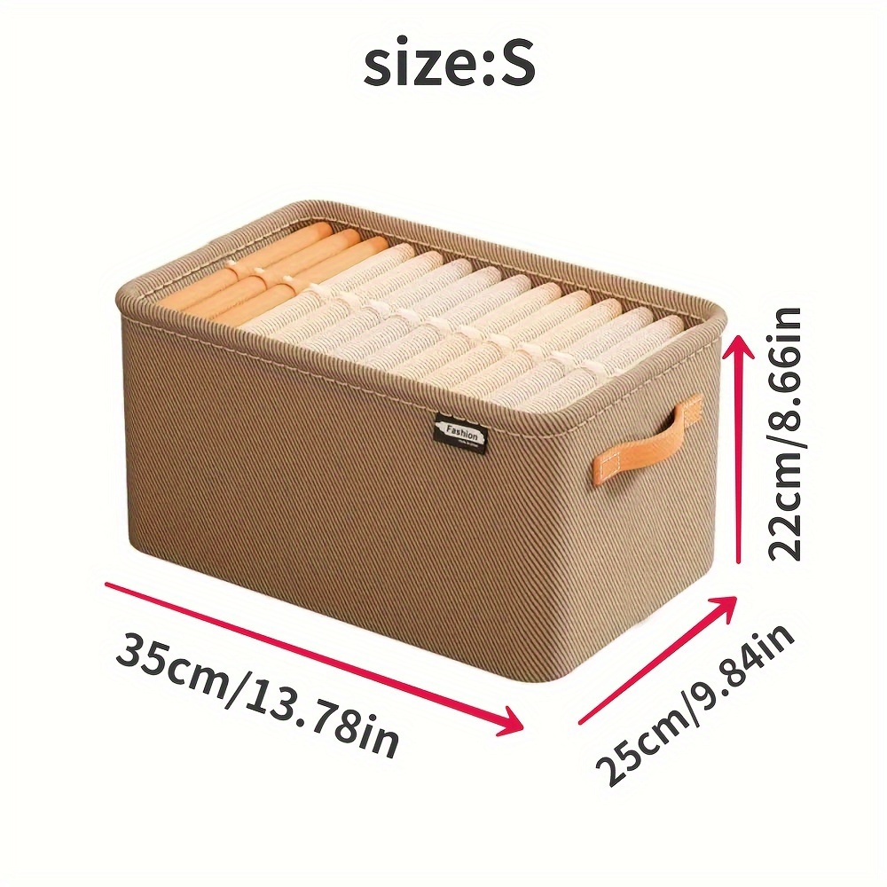 boho   storage box for clothes underwear sweaters portable organizer with handles space saving closet solution non waterproof square shape multi purpose   under bed storage details 3