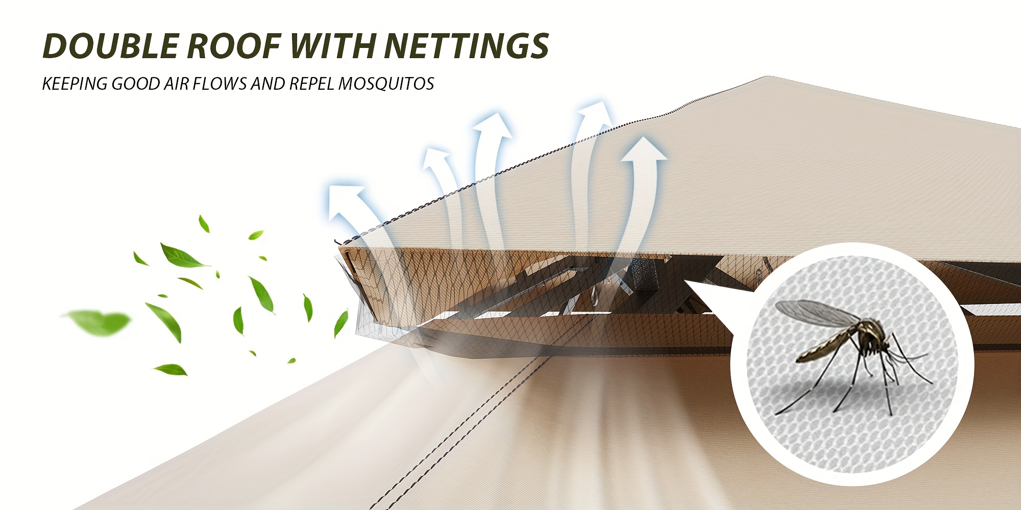 Oneinmil Heavy-Duty 10x12 Outdoor Gazebo & Pergola with Windproof Steel Frame - Double Roof Canopy, Mosquito Net Privacy Screens, UV/Fade/Storm-Resistant Party Tent Shelter for Backyard, Patio, Garden - Beige/Gray All-Weather Gazebo, Outdoor Patio Gazebo, Backyard Enclosure, Elegant Outdoor Structure, Weatherresistant Fabric