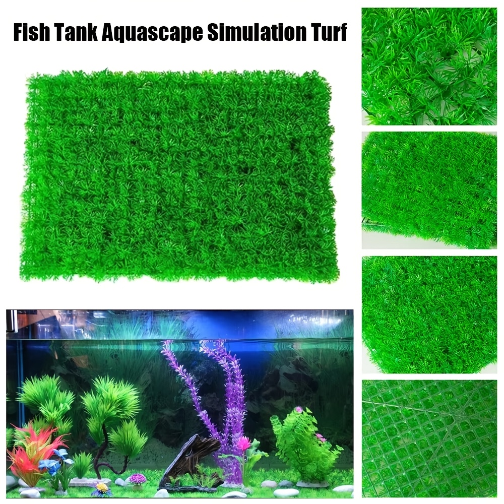 

High- Artificial Grass Mat For Aquariums - 60x40cm, Easy-to-shape Fish Decor, Safe & Plant Lawn