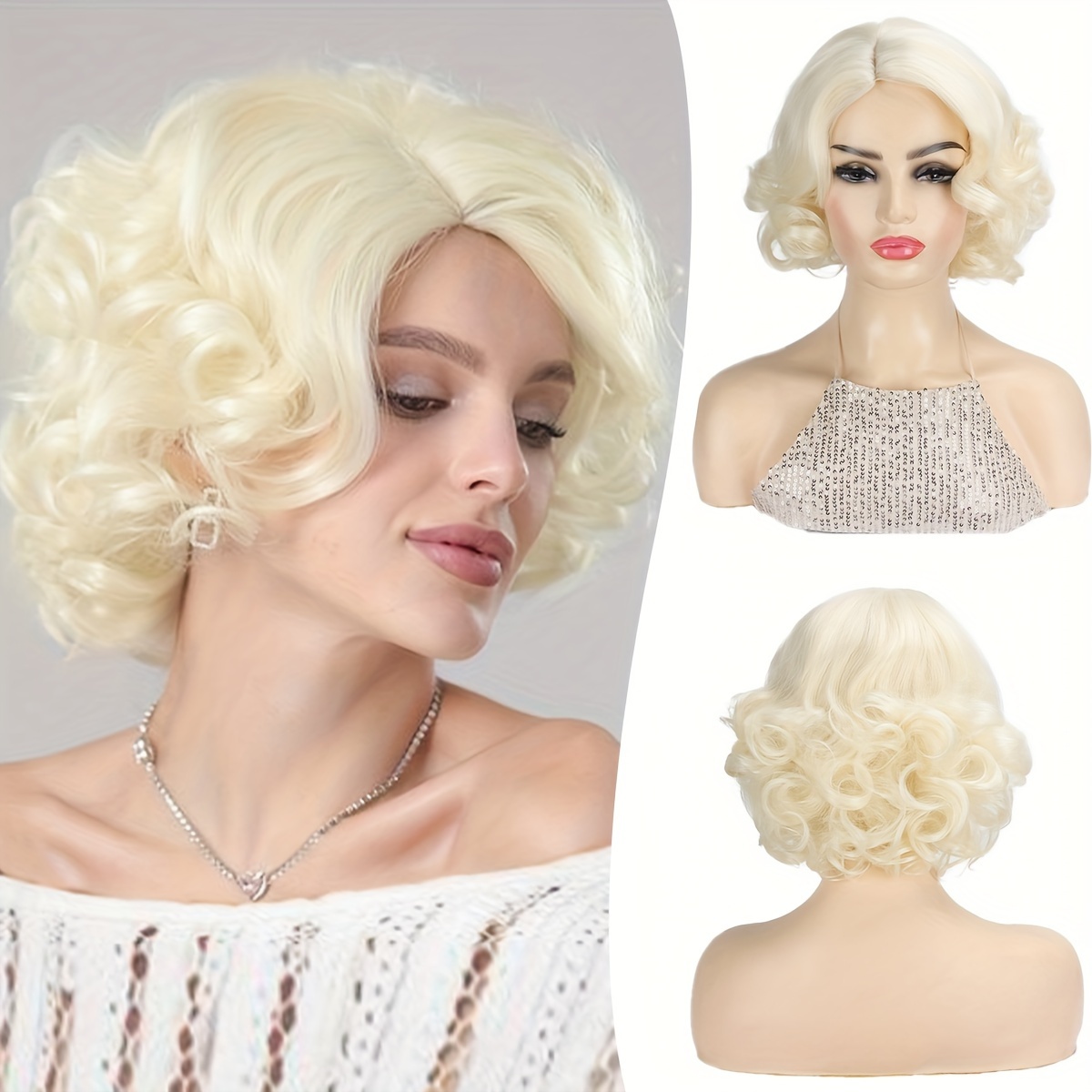 Image of Women's Short Curly Wig - Heat-resistant With 8-inch -looking Curly For Parties, Weddings & Daily Wear - Short Hairstyle Suitable For & Schedules