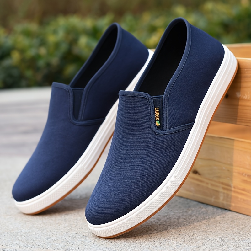 herren marineblaue slip on canvas sneaker bequeme Temu Germany
