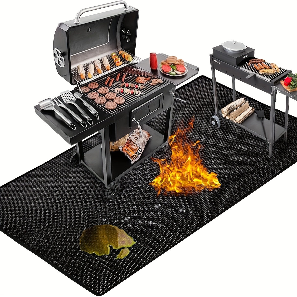 

[ ] 72x39" Fireproof & Mat - Bbq For And , &