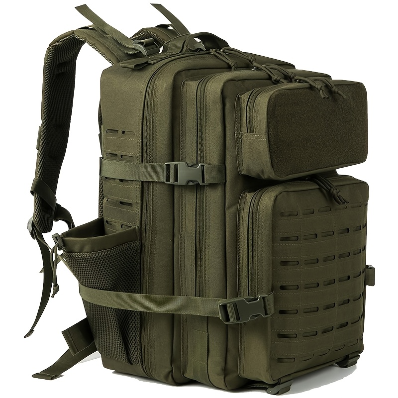 

1pc 45l Tactical For Men - Daypack Laptop Compartment, Chest Fit, , , Embellishment, Slit , & Rucksack Double