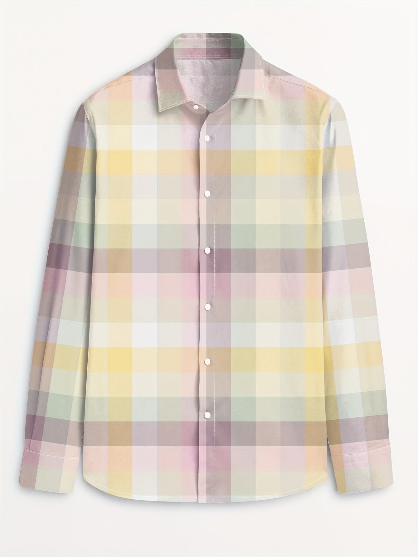 chemise boutonnée à carreaux homme manches longues tissu non