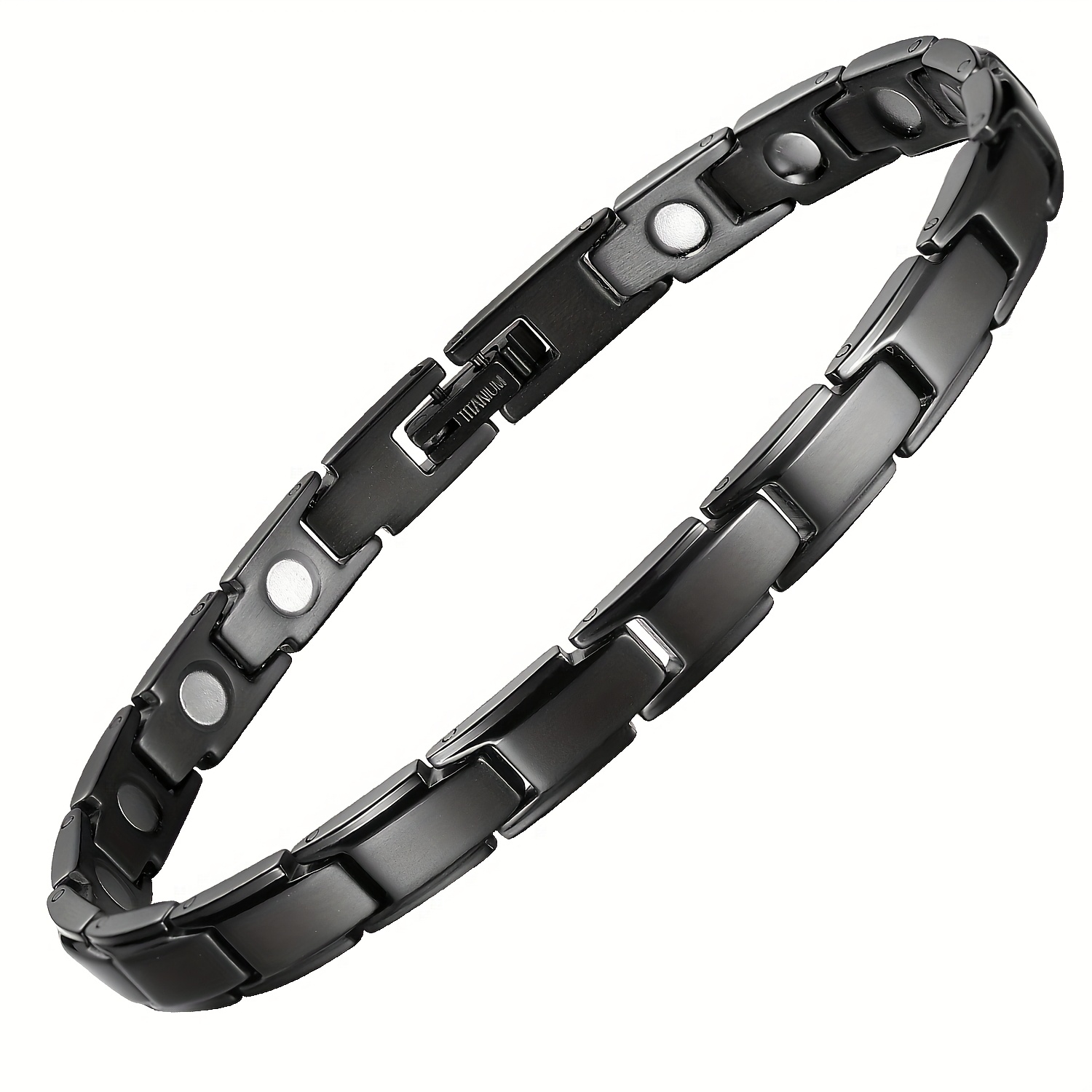 1pc Stainless Steel Bracelet For Women Men, Fashionable Stainless Steel Magnetic Bracelet, Adjustable Length With Sizing Tool, Jewelry Gifts
