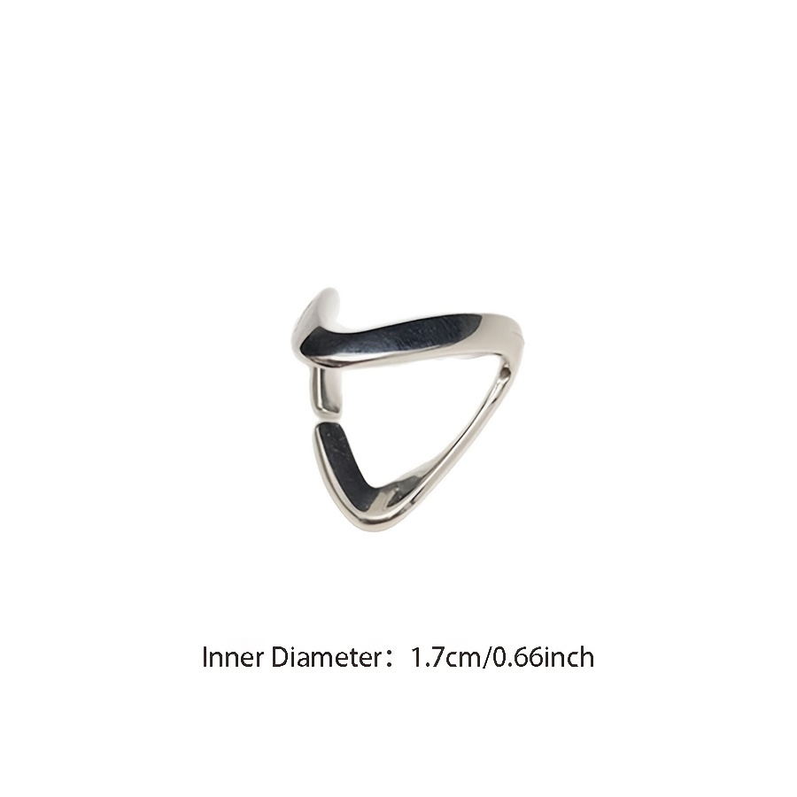 Minimalist V-Shaped Geometric Ring for Women, Stylish Gift