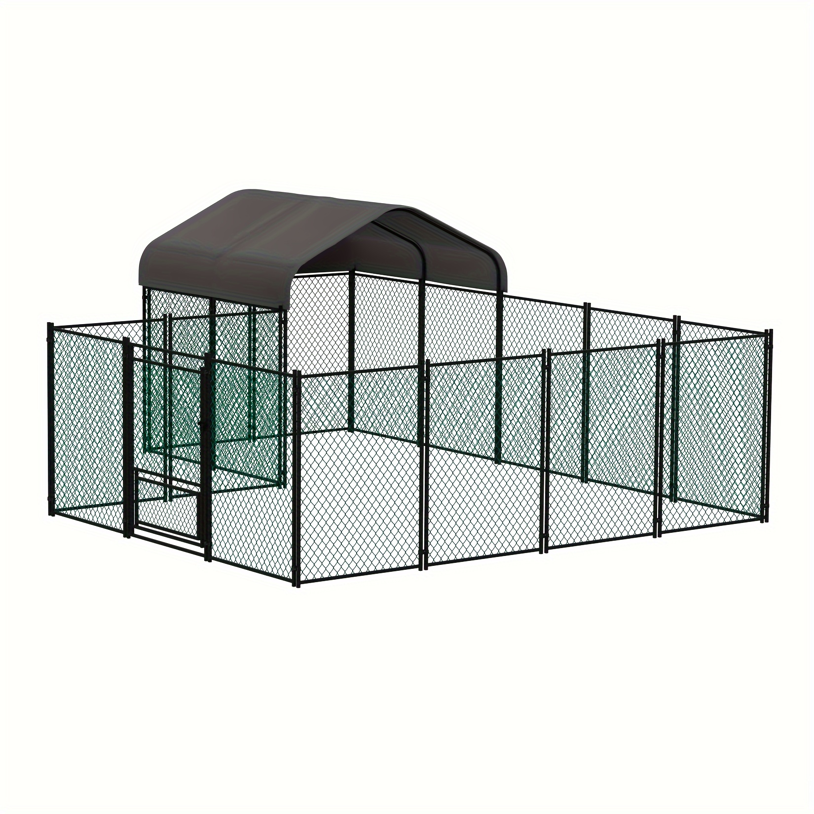 E-shop Outdoor Hühnerstall aus Metall: Robuster, verzinkter Hühnerstall, Geflügelstall mit Eingang, mit UV-beständiger Oxford-Abdeckung und