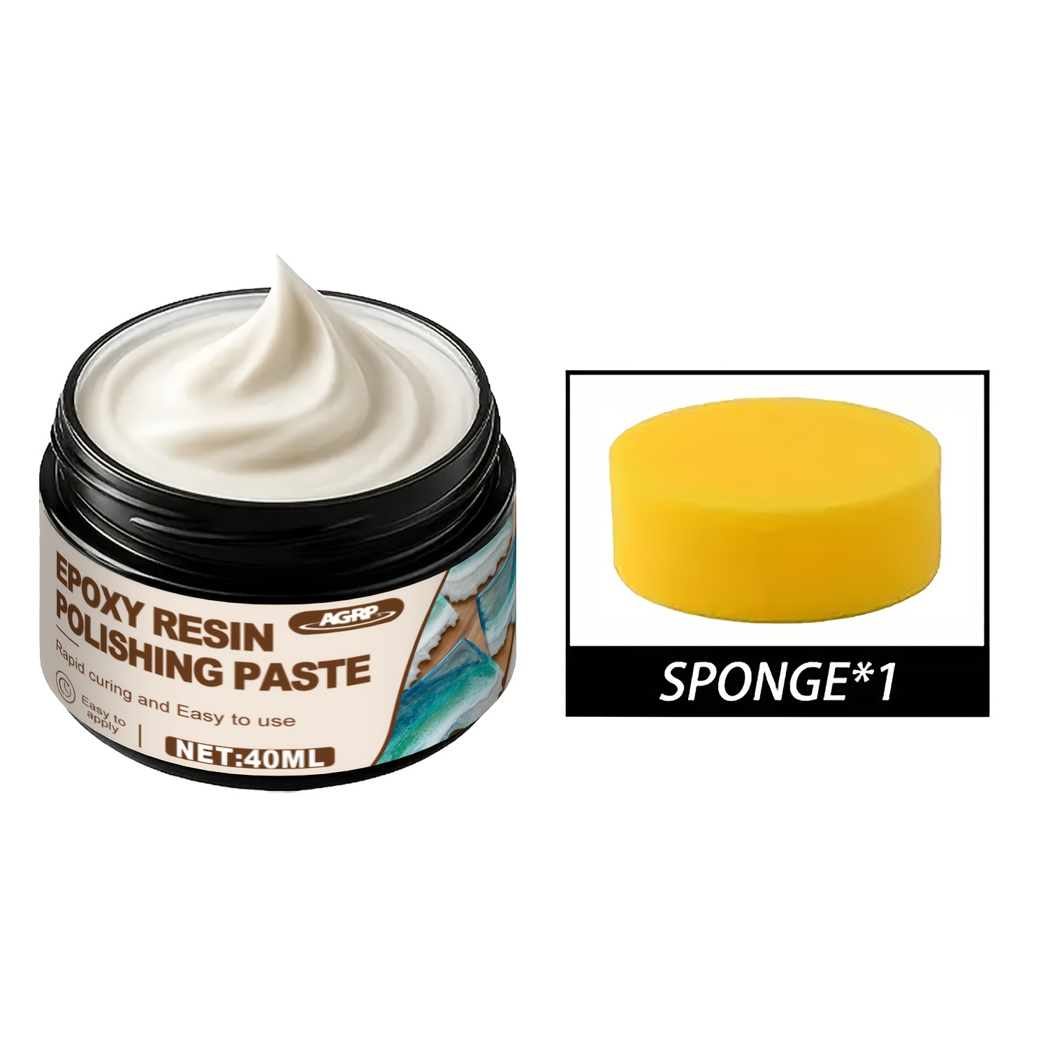Image of Epoxy Resin Polishing Paste Kit For Scratch Repair— Frosted Resin Surfaces, Delivers For Countertops & Art Crafts, Ideal For Hobbyists And Professional Makers