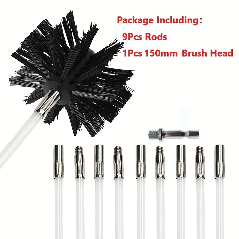 11pcs/set, 4"/6" Brush, Dryer Vent Cleaning Brush, Flexible Lint Brush With Drill Attachment, Extends Up To 12 Feet