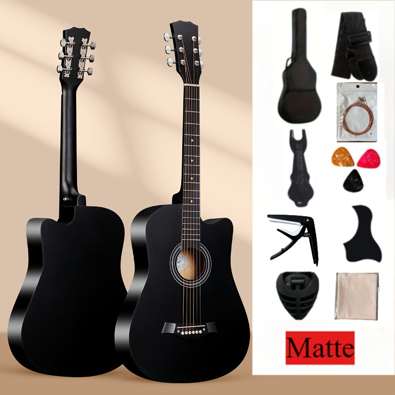 E-shop Unverzichtbar für : 38-Zoll Premium Akustik Folk Gitarre, Kompletter Akustik Gitarren Starter Kit - Hochwertige Lindenholz Gitarre in