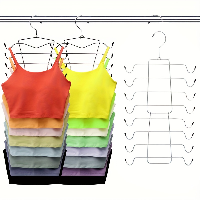 TEMU Gancho de Roupa em Aço Inoxidável Resistente - Sem Montagem Necessária, Suporta Camisetas, Vestidos e Blazers - Organizador para Garagens, Lojas