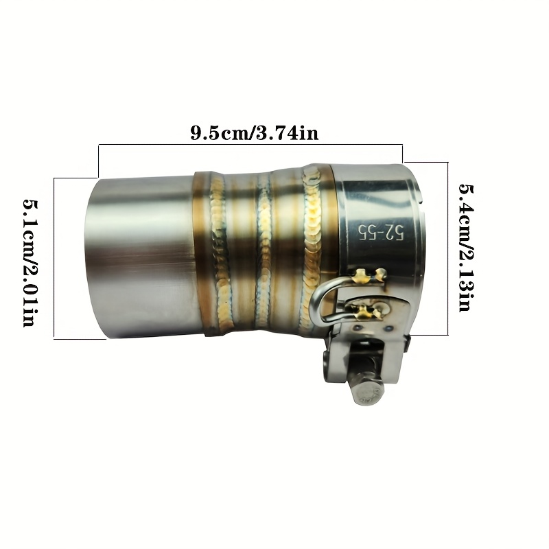 1pc 51mm yzf r6 motorcycle exhaust escape modified   link pipe slips yzfr6 yamaha r6 yzf r6 2006 2019 details 1