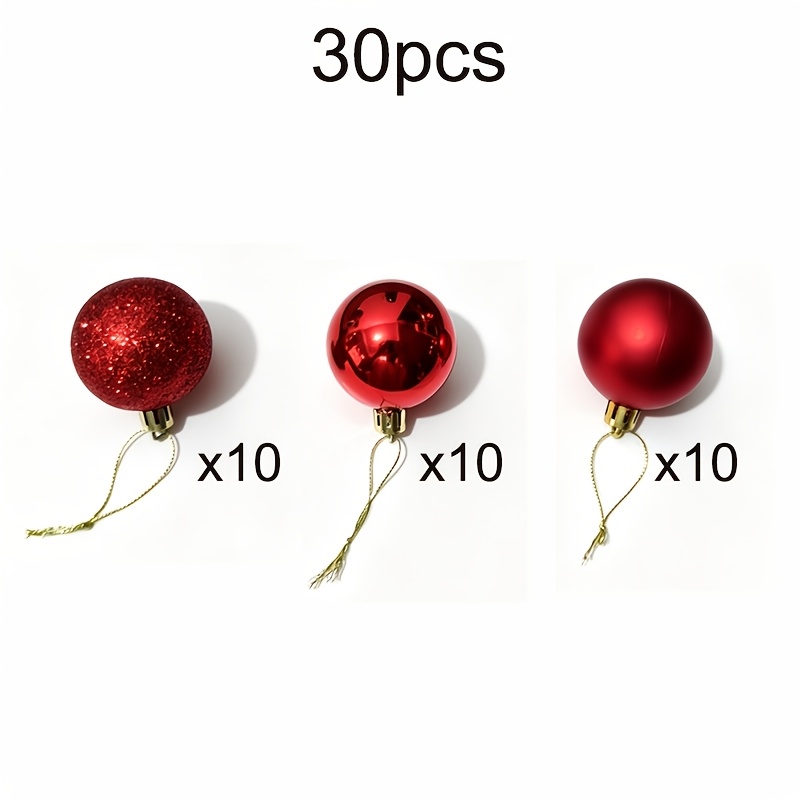 TEMU New 30pcs/set Balls, Home Decor Tree Ornaments - For Halloween, Thanksgiving, Birthday, And Wedding Crafts, Durable Plastic Hangings For