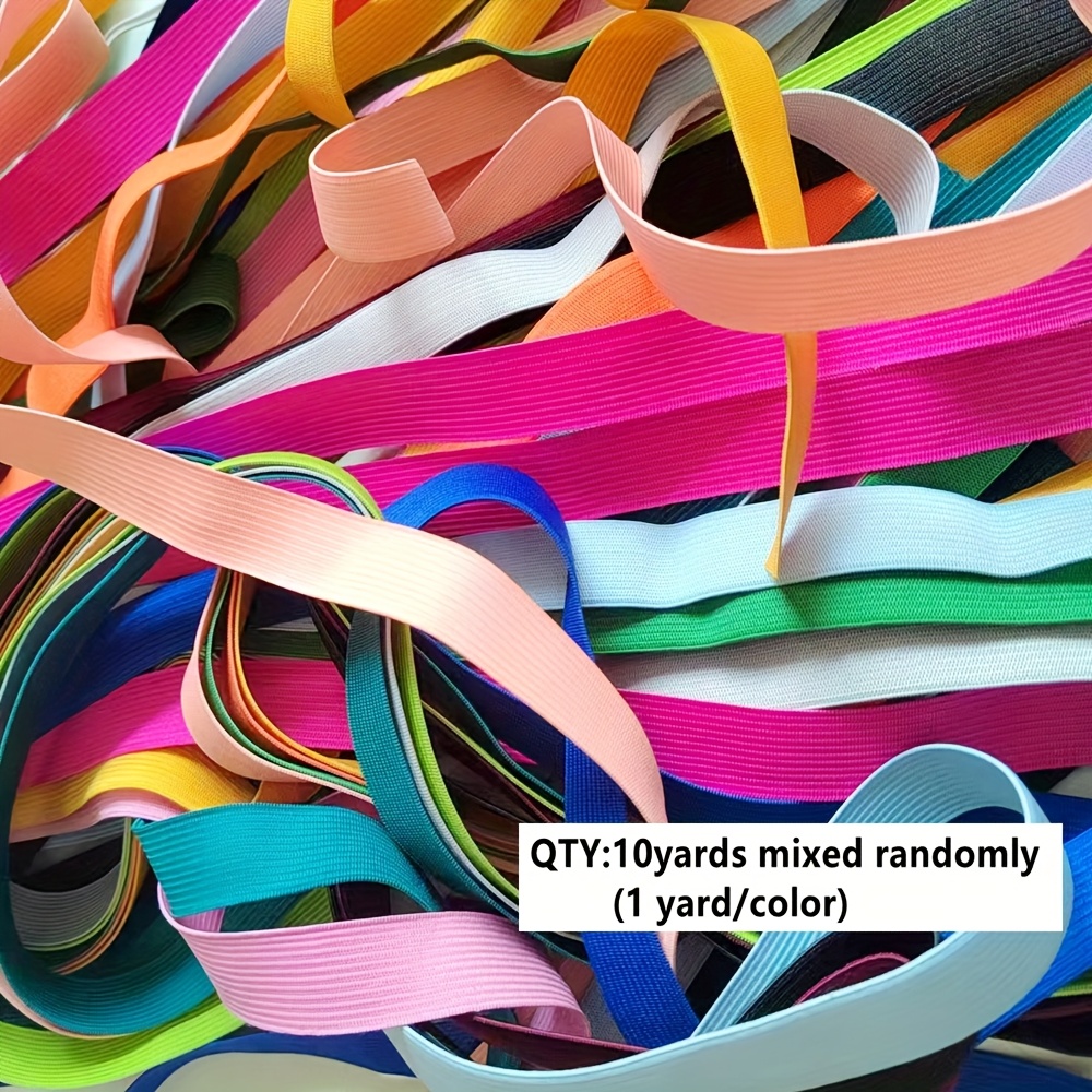 E-shop 2 cm Breites Buntes Gummiband, Mischfarben Zufällig, für Hosen, , Kleidung Nähzubehör