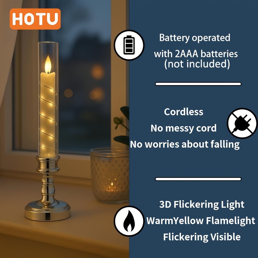 4 stuks Vlamloze Kaarsen met Afstandsbediening