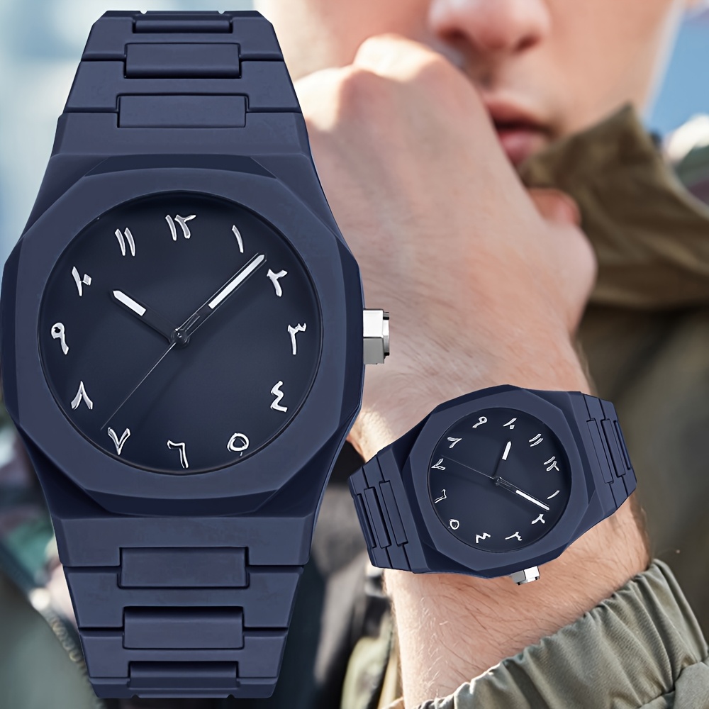 1pc Casual Outdoor Sports Quartz Watch Comfortable Plastic Strap, Ideal for Outdoor Sports And Leisure Wear - Perfect Gift for Back-To-School, Christmas, And Birthdays