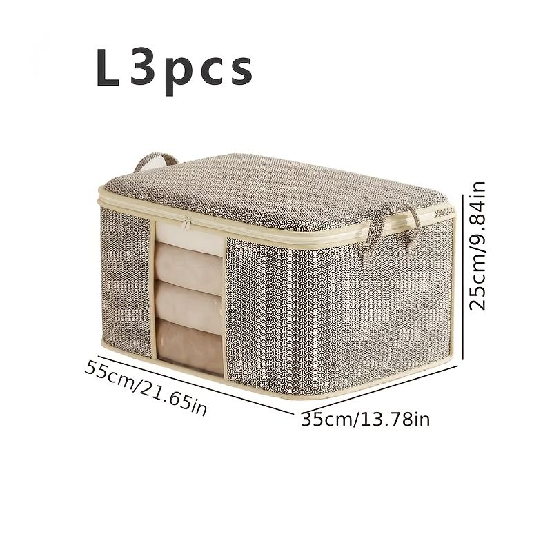 TEMU 3/ - Random Multifunctional Clothes And Quilt Storage Bags- Large Capacity Dust-proof Organizing Bags For Wardrobe, Bedroom And Home