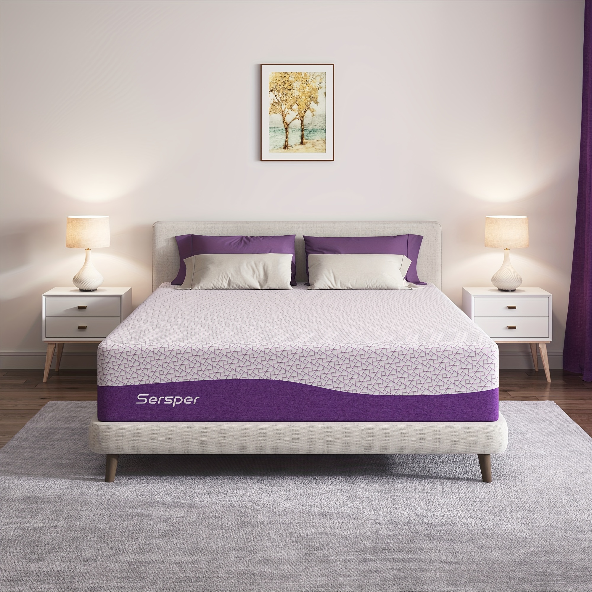 12 Inch Gel Infused Breathable Memory Foam Mattress, Adaptable to Adjustable Bed Frame