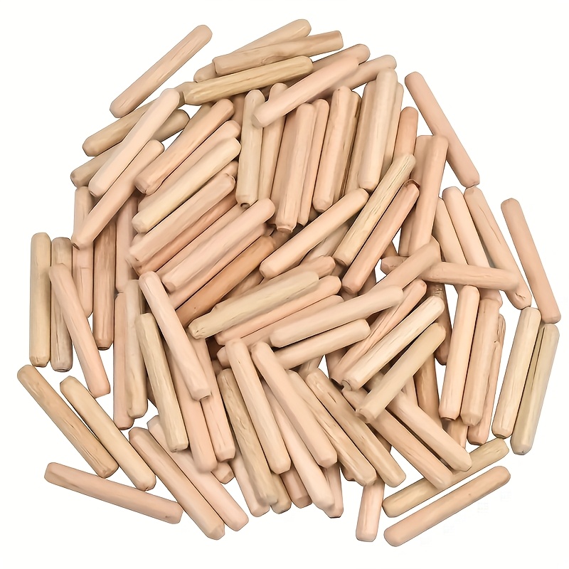 500pcs wooden dowel pins twill hardwood fluted dowel pins for diy craft projects carpentry  s 0 32 x 1 5 lightweight durable     woodworking   accessories natural   durable wood construction carpentry tools 0