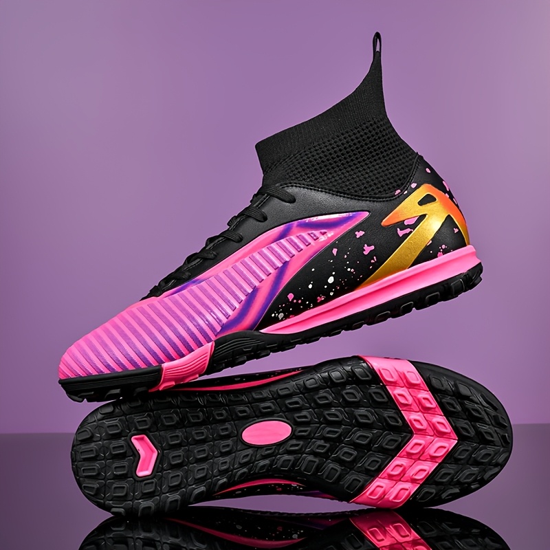 TEMU [sneakers] New Unisex Youth Competition Training Studded Soccer Shoes, Wear-resistant And Non-slip, Comfortable And Lightweight, Suitable For