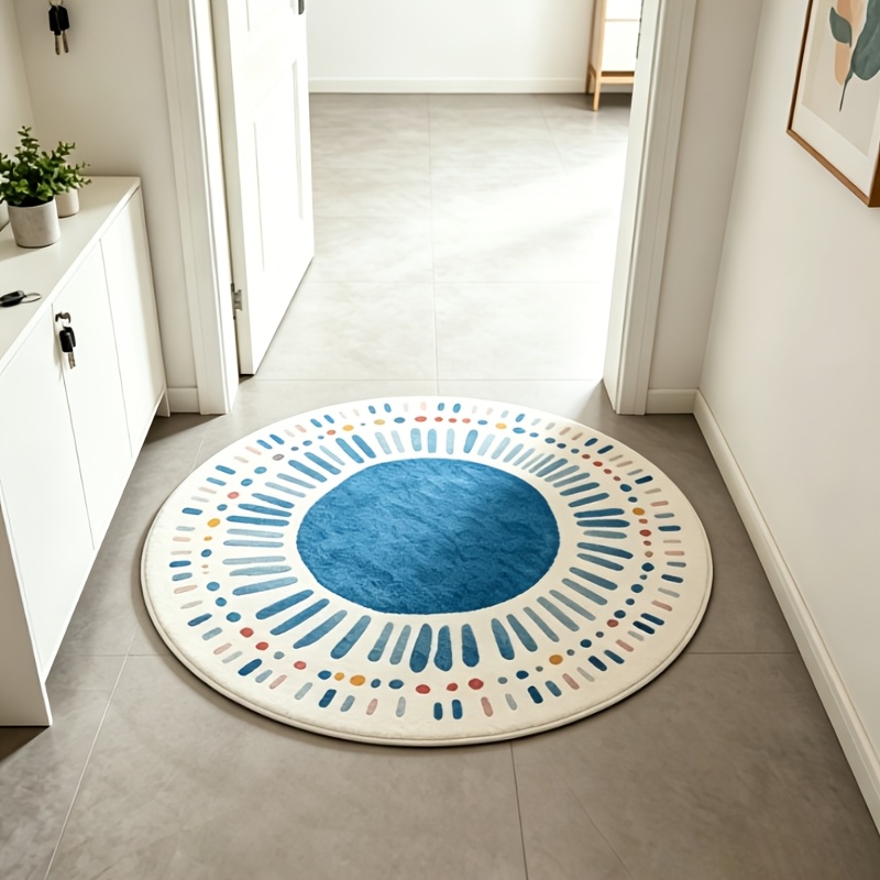 TEMU Faux Imitation Cashmere   1000g   10mm Dopamine Color Living Room Sofa Rug, Bedroom Decorative Bedside Rug, Light Luxury Vintage Round Carpet,