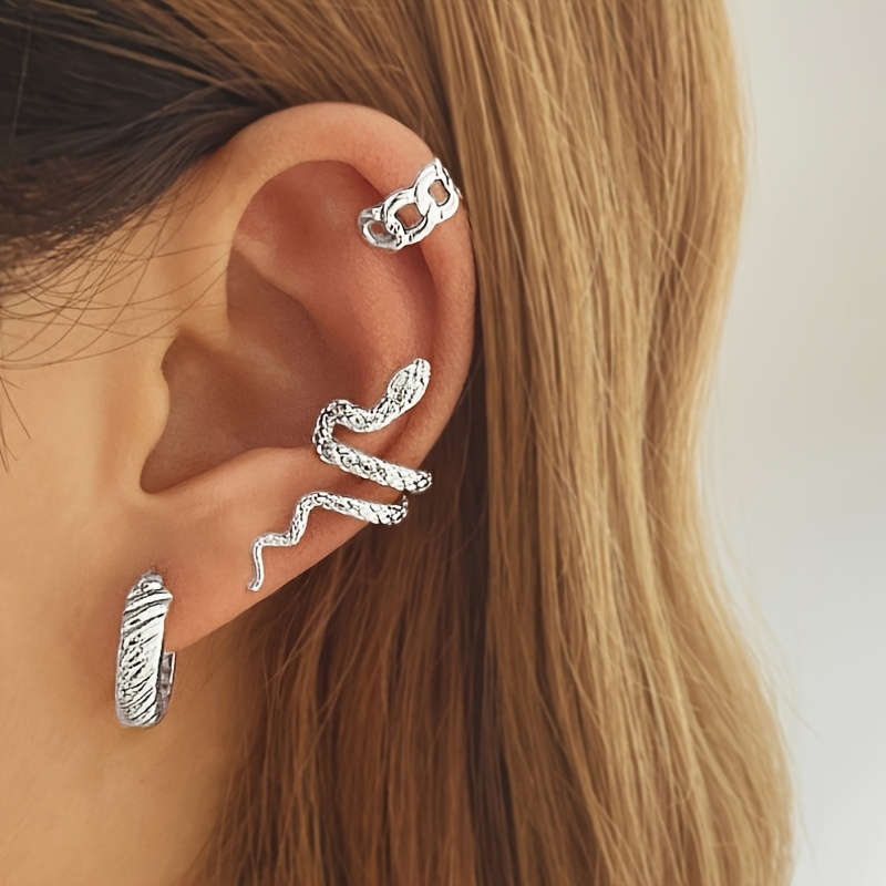 6pcs Snake Ear Stud Set for Women, Daily & Special Occasions