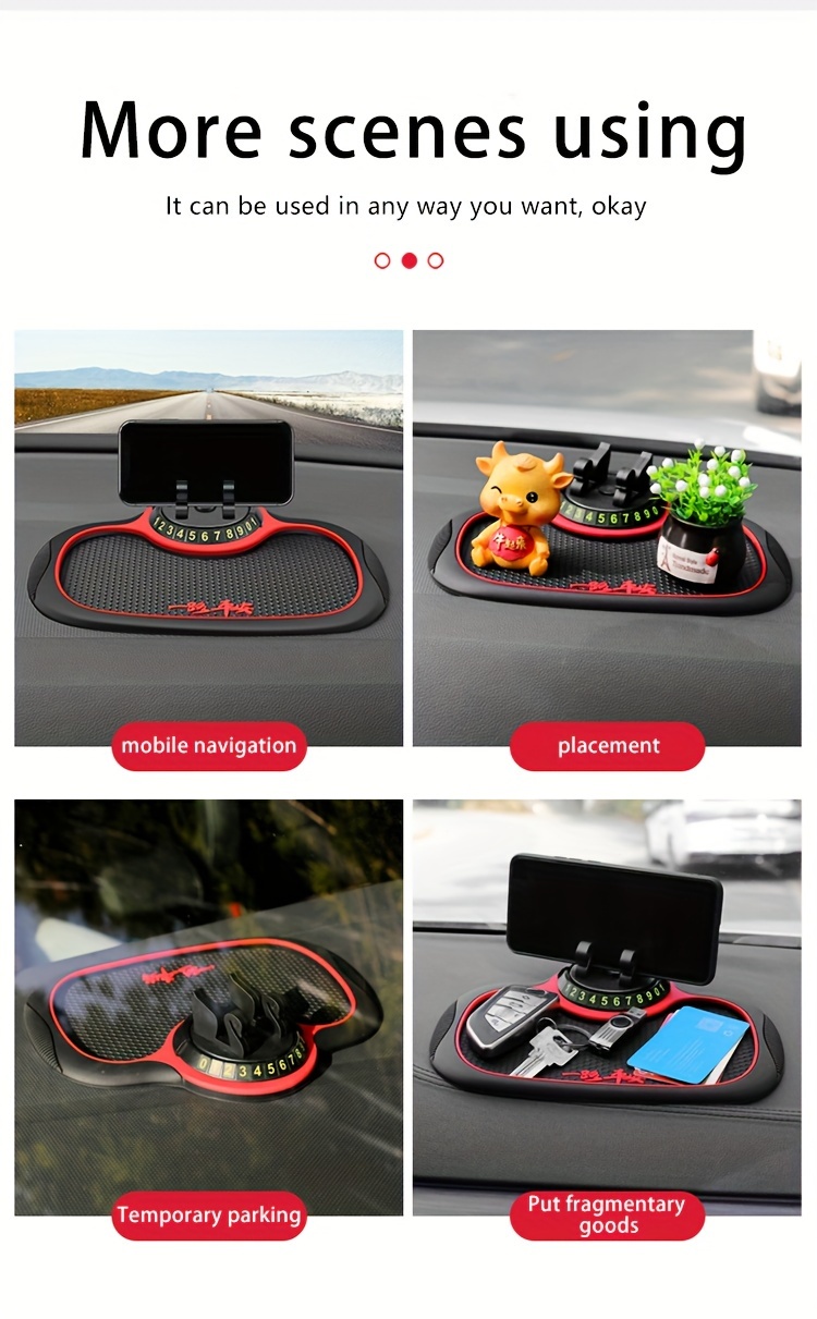 Car Accessories: Multifunctional Anti slip Mat Auto Phone - Temu United  Kingdom
