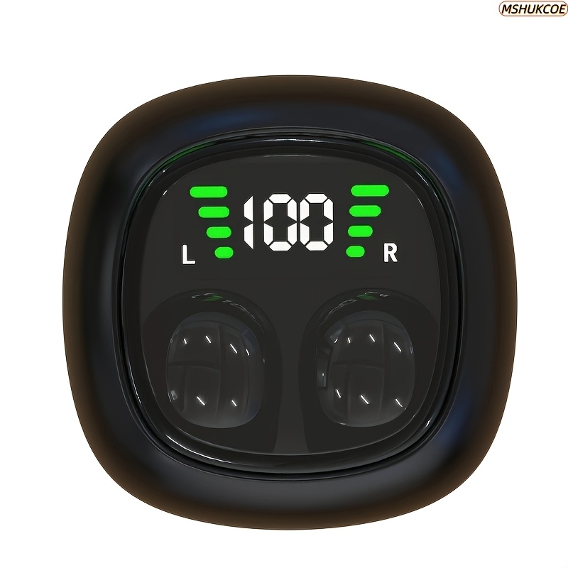 TEMU Ultra-small Wireless Earbuds In-ear Touch Control Mini Wireless Headset With Hifi Stereo Audio, Led Charging Case, Fitness Running Headphones