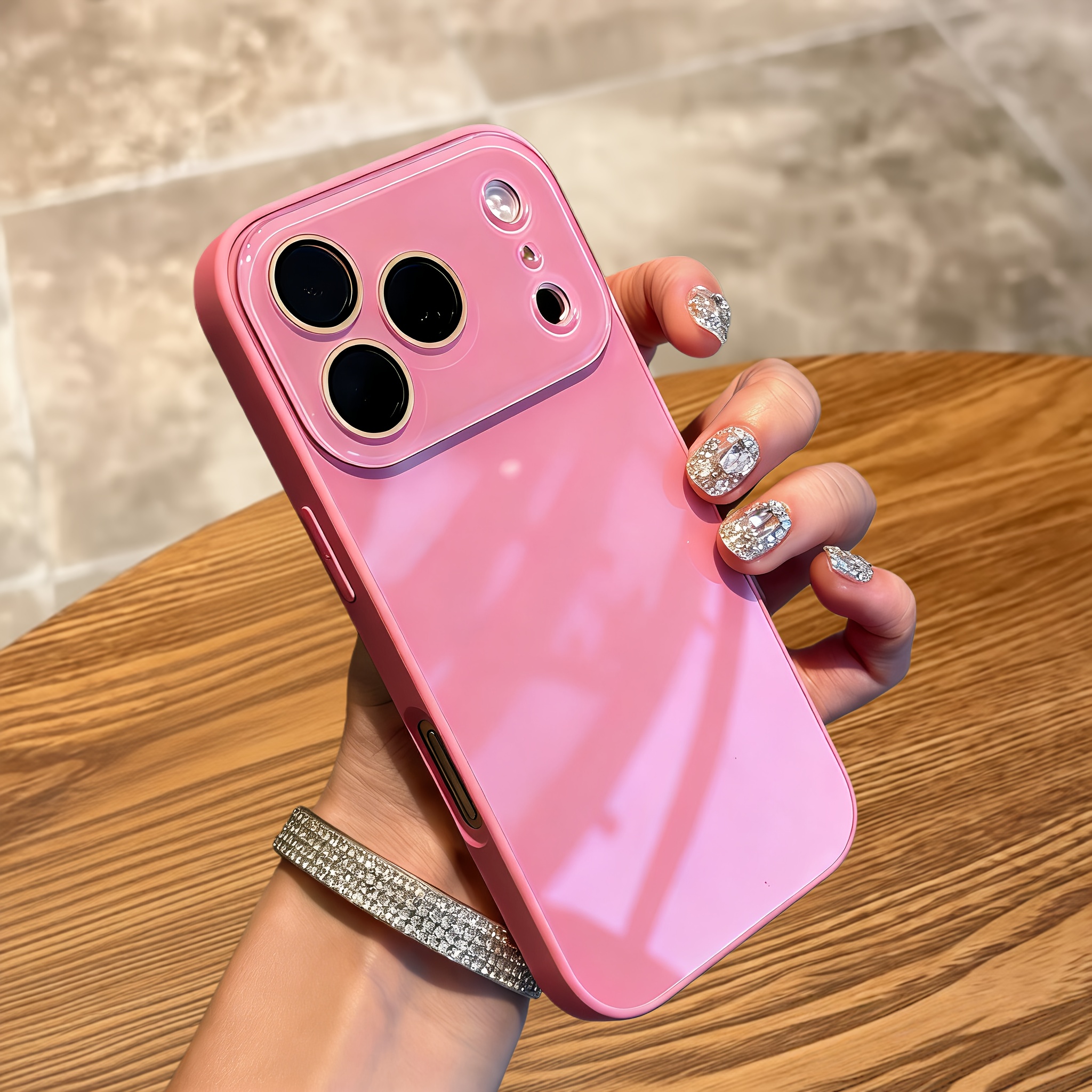 Image of Phone Case - Phone Case: Suitable For Iphone 17/16/15/14/13/12/11/plus/pro/pro Max/17 Solid Color Phone Case. : White, Orange, Light Pink, Milky Yellow, Coffee, Light Blue, Rose Pink