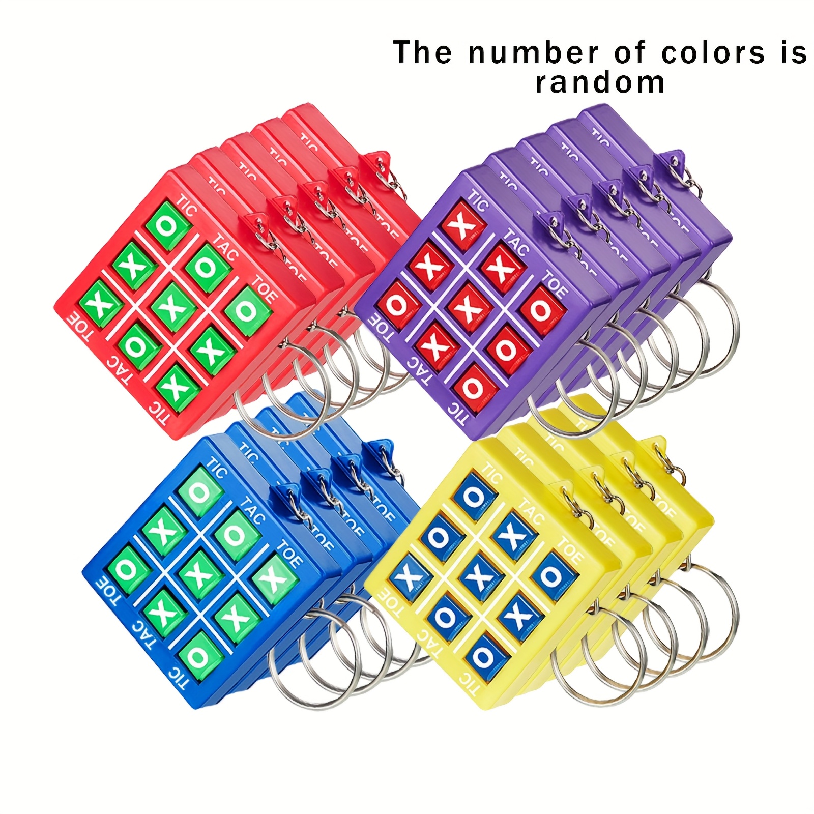 Image of 18pcs Mini -toe Keychain Set, Assorted Random Colors, Colorful Plastic Key Rings, Party Favor -toe Xo Spinner, Perfect Gift For Birthday Parties, Fillers, Easter, Back-to-, Children's Day Gifts