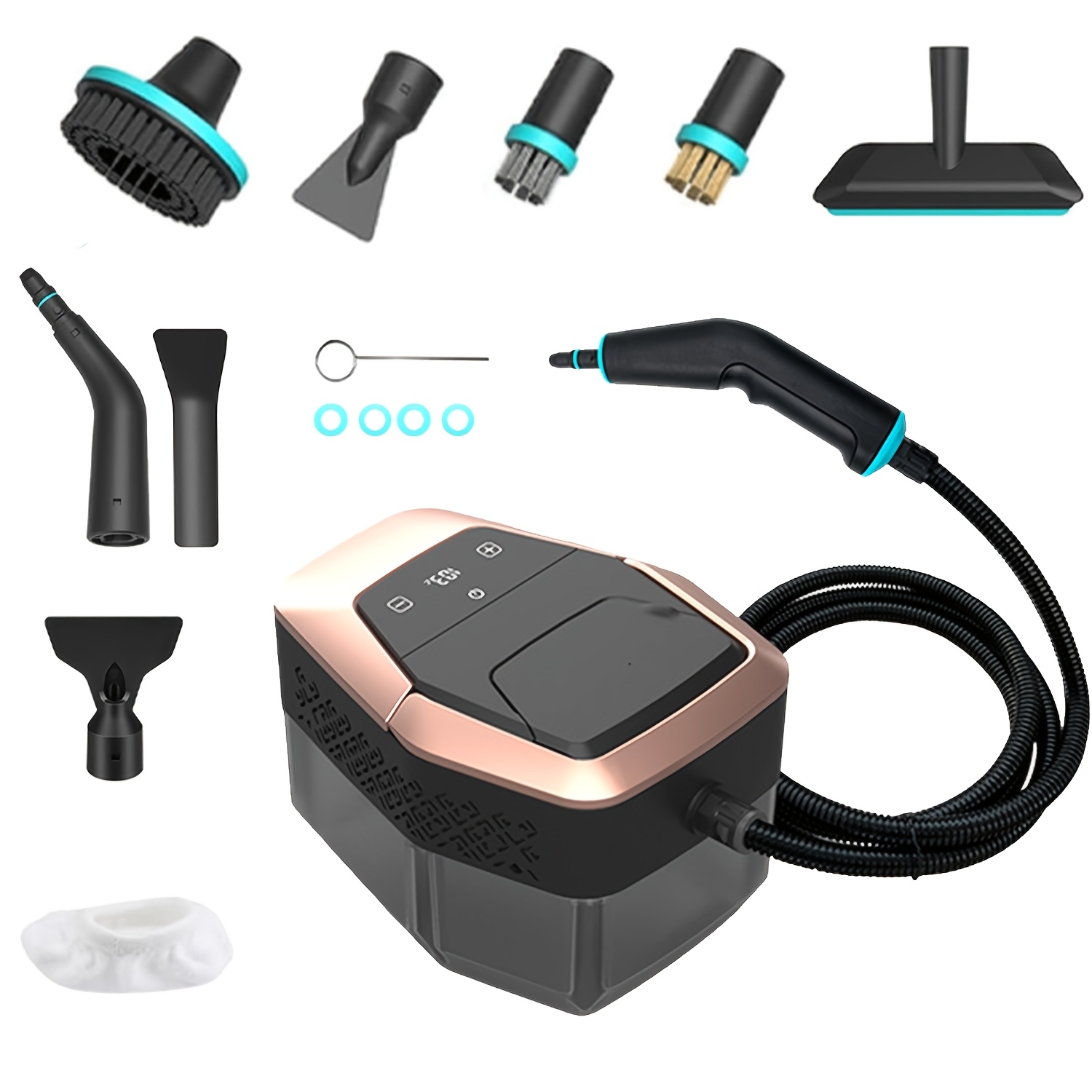 Image of 1500w Steam Cleaner, Ipx4 Rating, With 10 Additions High-temperature Cleaner, Suitable For Floors, Tile Joints, Tiles, Carpets, And Cars