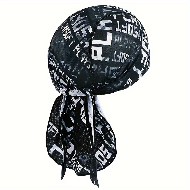 Gumao 1pc Sweat-wicking Doo Rag Cooling Hip Hop Dew Rag Liner Hat Motorcycle Head Wrap Bandana Skull Cap For Men And Women Breathable Sport Turban
