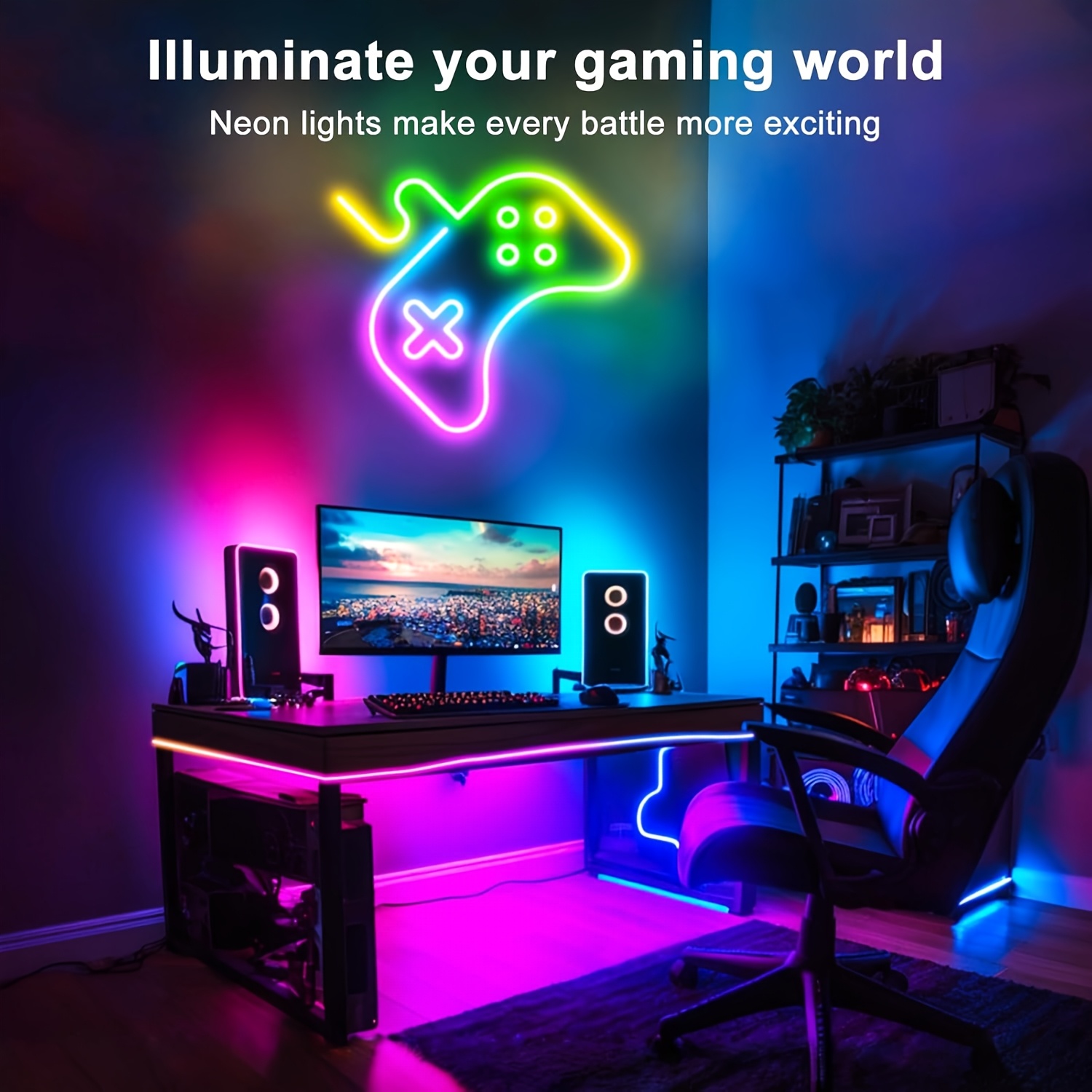 rgb+ic neon repslampor usb driven rgb färgändring ic - Temu Sweden