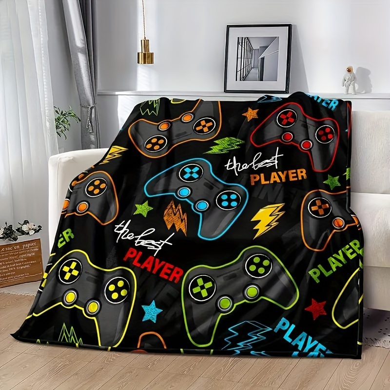 

Ultra-soft Gaming Controller Throw Blanket - Cozy, Warm Flannel For Couch, Office Bed & Travel - Stain Resistant, All-season Comfort